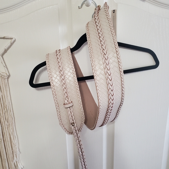 Anthropologie NWT Braided Wide Leather Beige Corset Belt Size XL - Picture 3 of 7